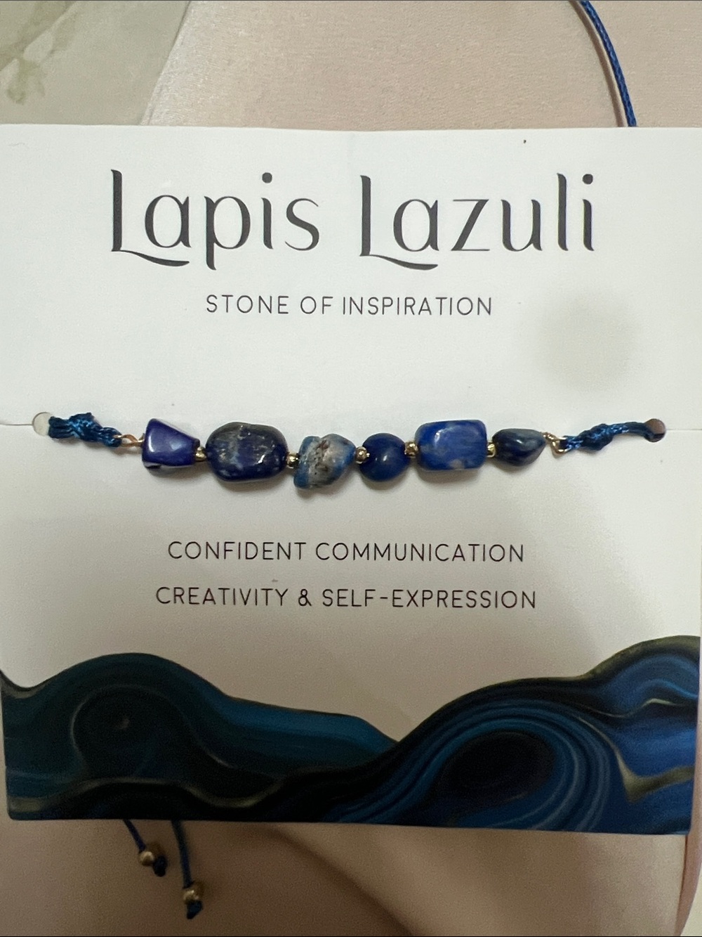 Beaded Bracelet - Blue Natural Stone